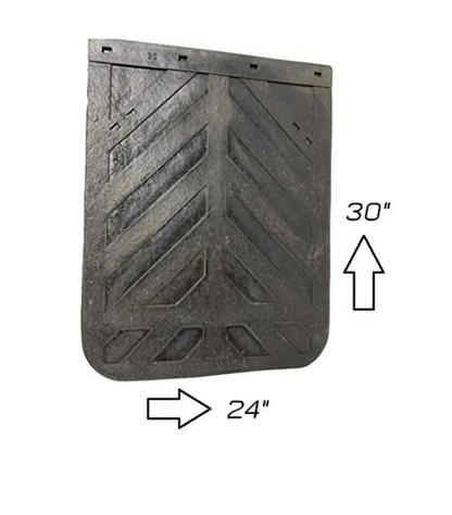 Semi Truck and Trailer Mud Flaps - Chevron 24" x 30" Heavy Duty Rubber (Sold individually)