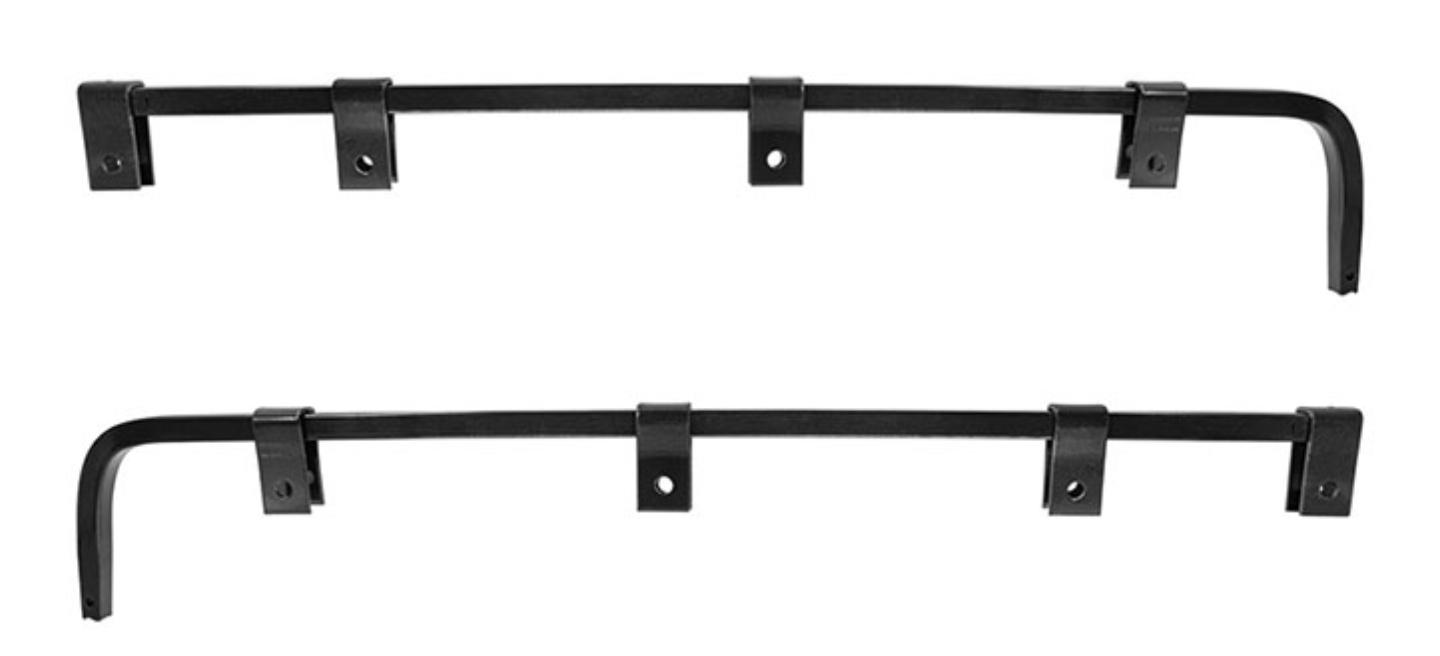 Black Straight Mud Flap Hanger Without Coil (Pair)