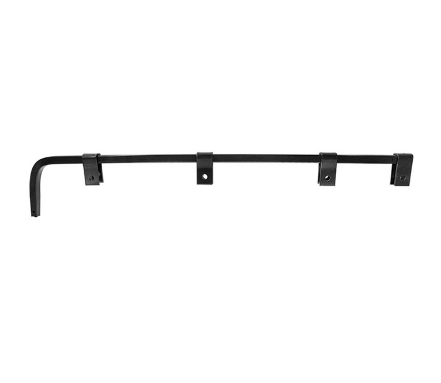 Black Straight Mud Flap Hanger Without Coil (Pair)