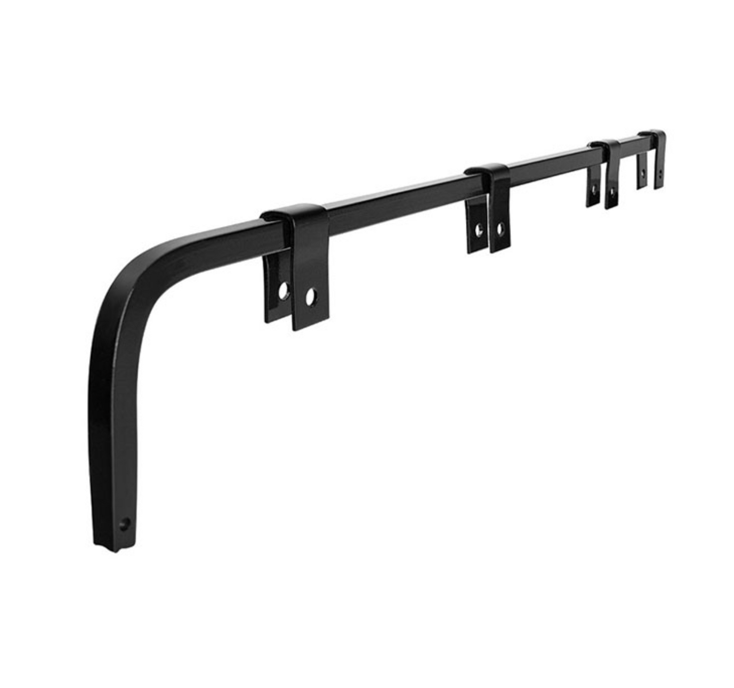 Black Straight Mud Flap Hanger Without Coil (Pair)