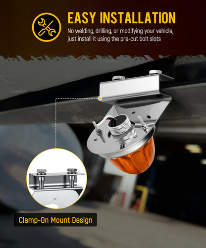 4 "Wide universal frame mount with 1 watermelon light hole mounting hardware included/45 Degree stainless steel