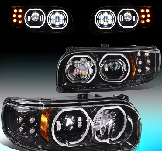 2008-2022 PETERBILT 389 388 567 PROJECTOR HEADLIGHTS LED DRL TURN SIGNAL LAMPS