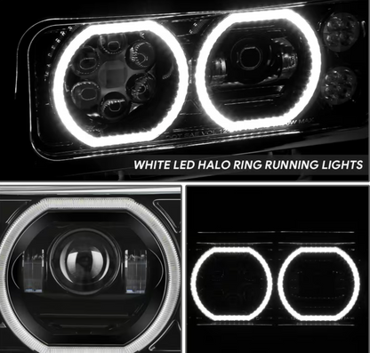 Peterbilt Black LED Headlight With Aluminum Alloy bracket
