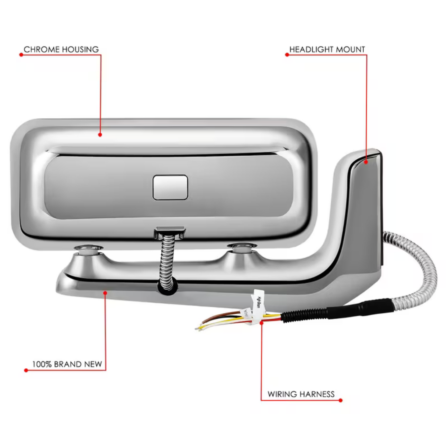 Peterbilt Black LED Headlight With Aluminum Alloy bracket