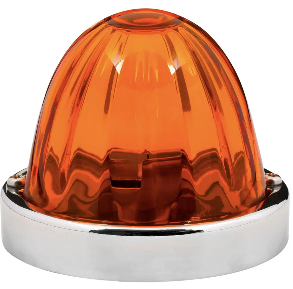 AMBER GLASS WATERMELON WITH AMBER 1157 BULB INCLUDED