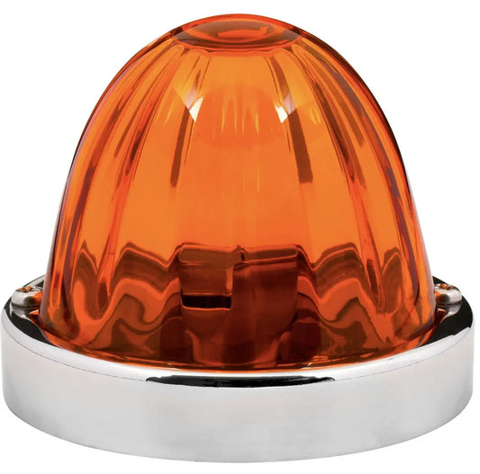 AMBER GLASS WATERMELON WITH AMBER 1157 BULB INCLUDED