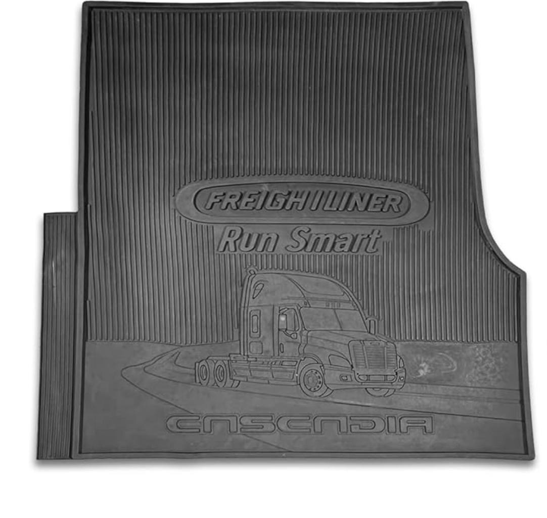 All Weather Type Rubber Floor Mats with Freightliner Cascadia Logo 2018+