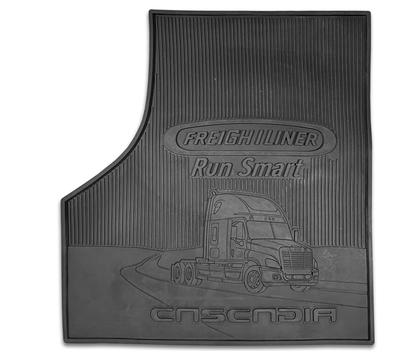 All Weather Type Rubber Floor Mats with Freightliner Cascadia Logo 2018+