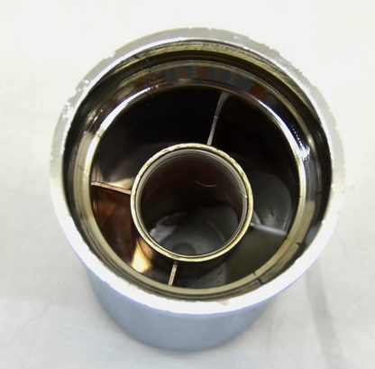 CHROME PLASTIC 33MM THREAD ON NUT COVER W/FLANGE