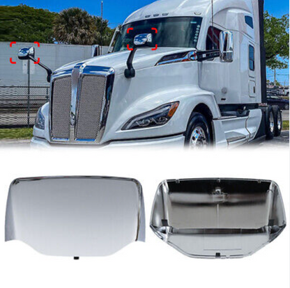 Premium Kenworth T680 Chrome Hood Mirror Cover