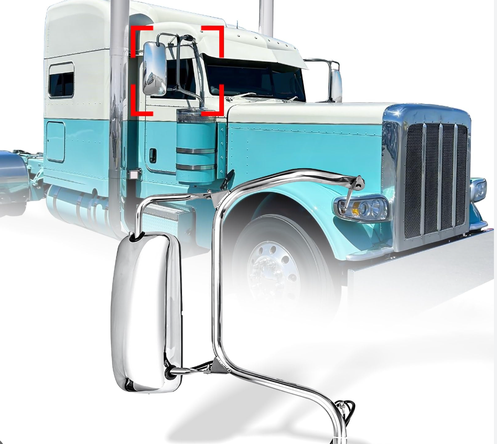 Premium Stainless Peterbilt 389 Mirror