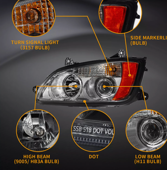 Premium Kenworth Headlight T660/T880+