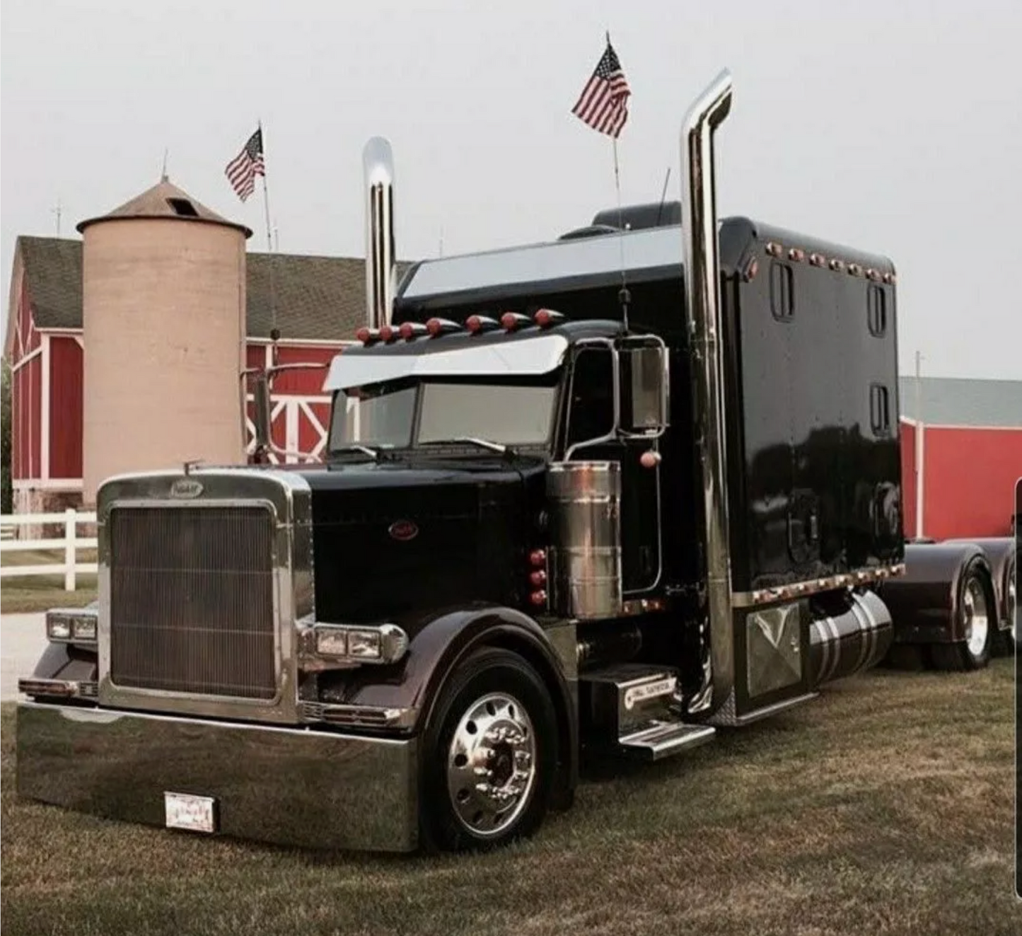 Peterbilt Exhaust Kit with Long 90S & Chrome Tapered Y-Pipe 6"