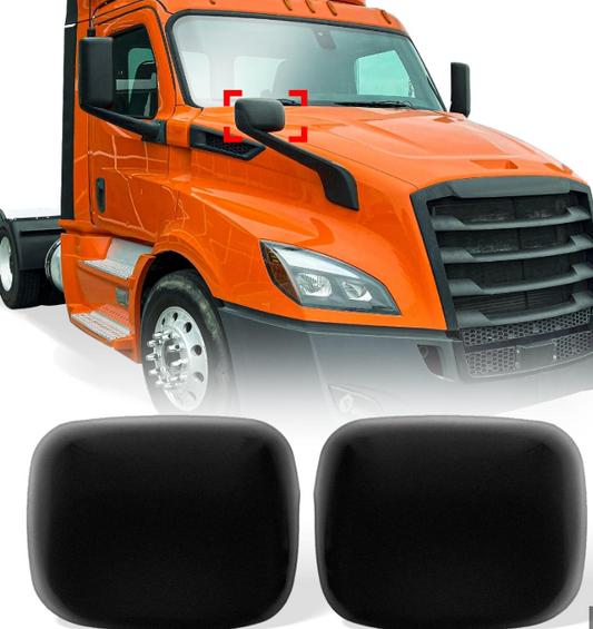 Premium Freightliner Cascadia Black Hood Mirror Cover