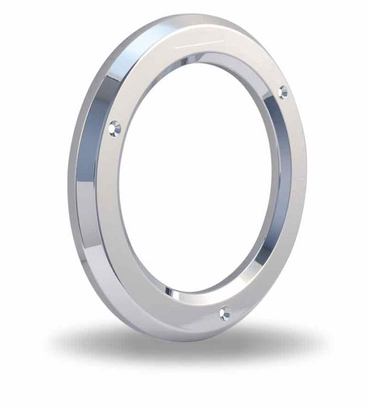4″ Round Light Bezel – Screw On | Chrome ABS Plastic