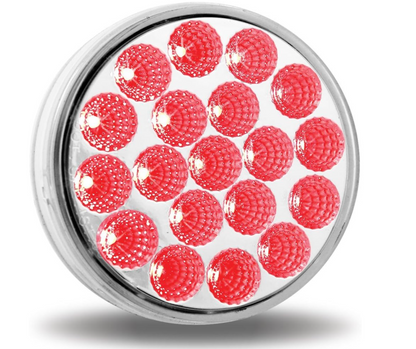 4" Round Clear Lens,LED Red +Green Normal,Without plug ,rubber