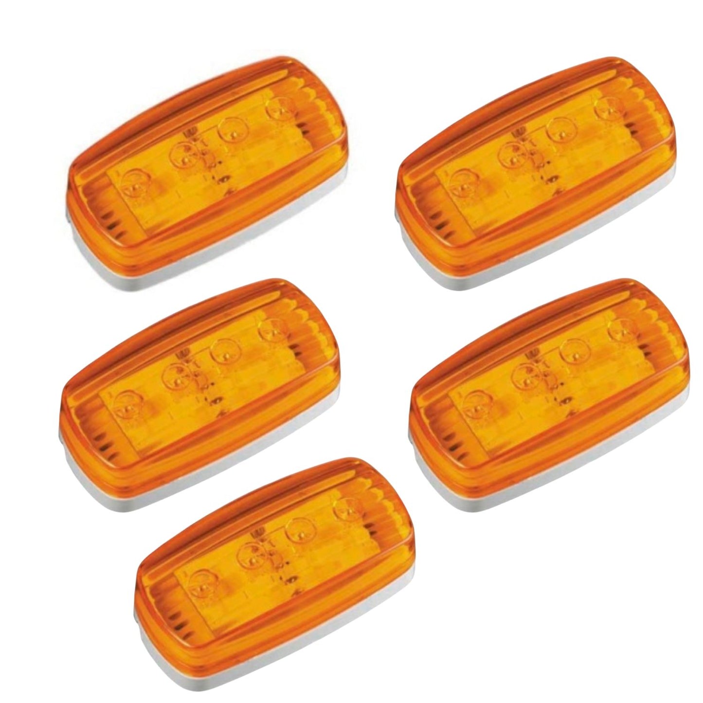 LED Rectangular Clearance / Side Marker Light 5 PACK FREE SHIPPING !