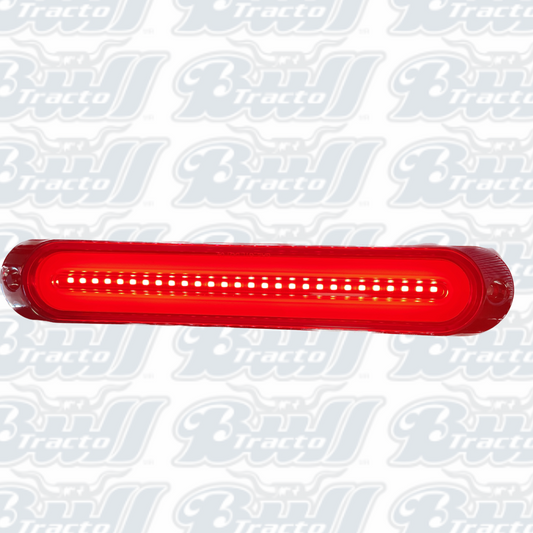 LED Break light color-RED STROBE Chrome Bezel,10-30 Volts