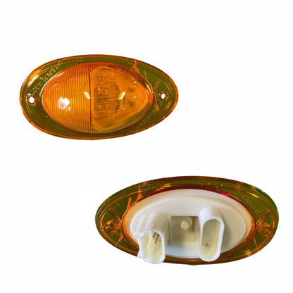 CLEAR LENS AMBER LED WITH STROBES LIGHT CASCADIA SIDE MARKER