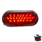 Oval Pearl 24 LED Light in Red W/ Chrome Bezel (2 PC PACK)