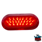 Oval Pearl 24 LED Light in Red W/ Chrome Bezel (2 PC PACK)