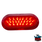 Oval Pearl 24 LED Light in Red W/ Chrome Bezel