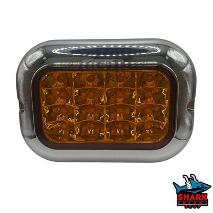 5" X 3" Rectangular Trailer Tail Light  Amber 16 LED