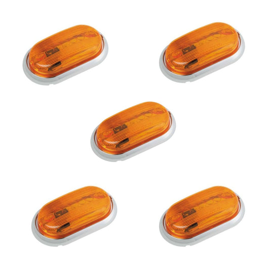 Oblong Clearance / Side Marker Light  (Amber) 5 PACK FREE SHIPPING !!