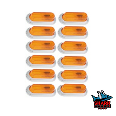 12 LED Oblong Clearance / Side Marker Light (Amber)