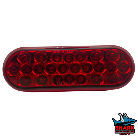 Oval Pearl LED Light in Red W/O Any Frame (2 PC PACK)