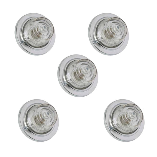 Cylindrical Clearance / Side Marker Light (Clear) 5 PACK FREE SHIPPING !!