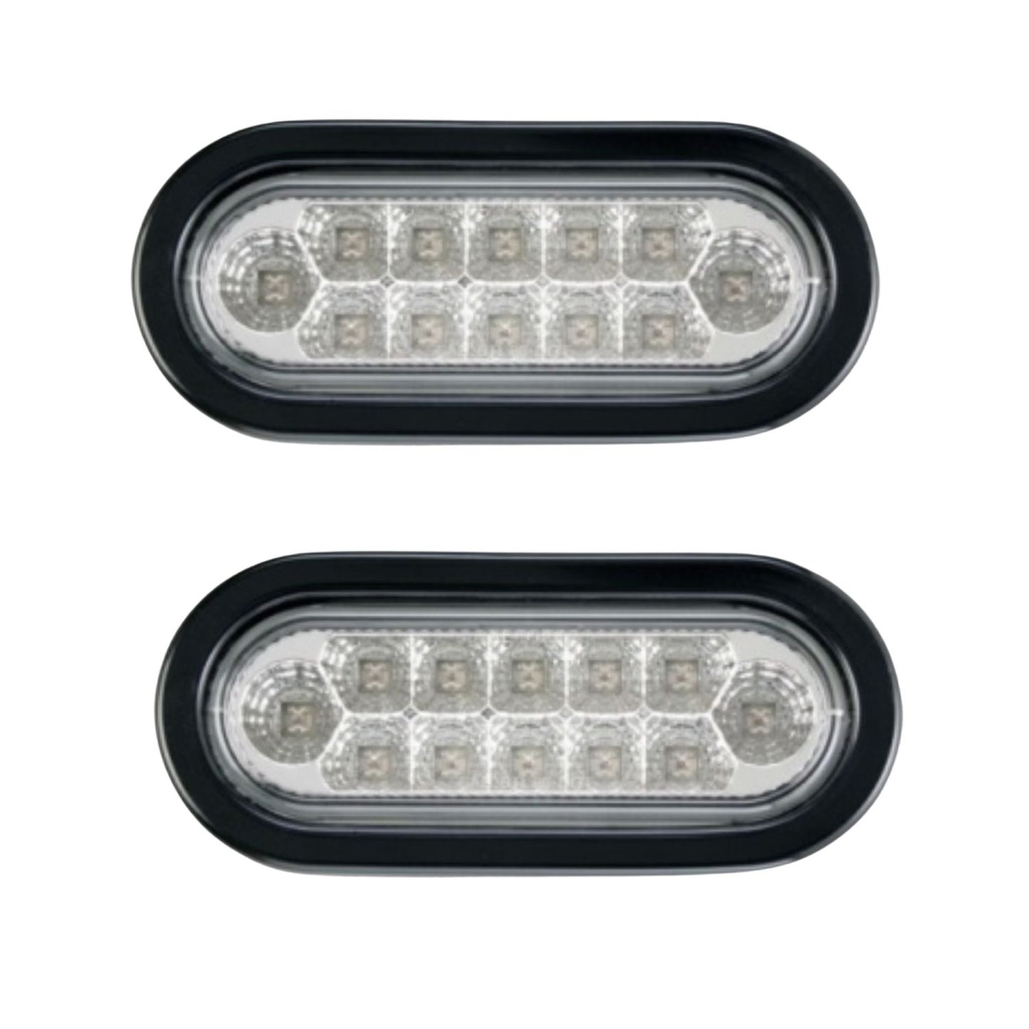 LED 6" Oval Blue Light w/Grommet 2 PACK FREE SHIPPING !!