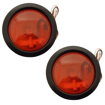 Red 4" Round Sealed Stop/Turn/Tail Light Kit w/Bulb, Grommet and Plug 2 PACK FREE SHIPPING !!