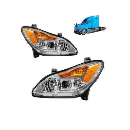 KENWORTH T680 NEXT GEN(2021-2023+) LED  HEADLIGHT ASSEMBLY CHROME
