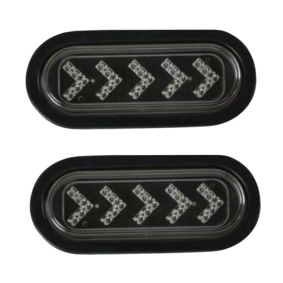 LED Oval Arrow Turn Signal Light Amber High & Low 2 PACK FREE SHIPPING !!