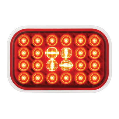 Rectangular Pearl 24 LED Light in Red