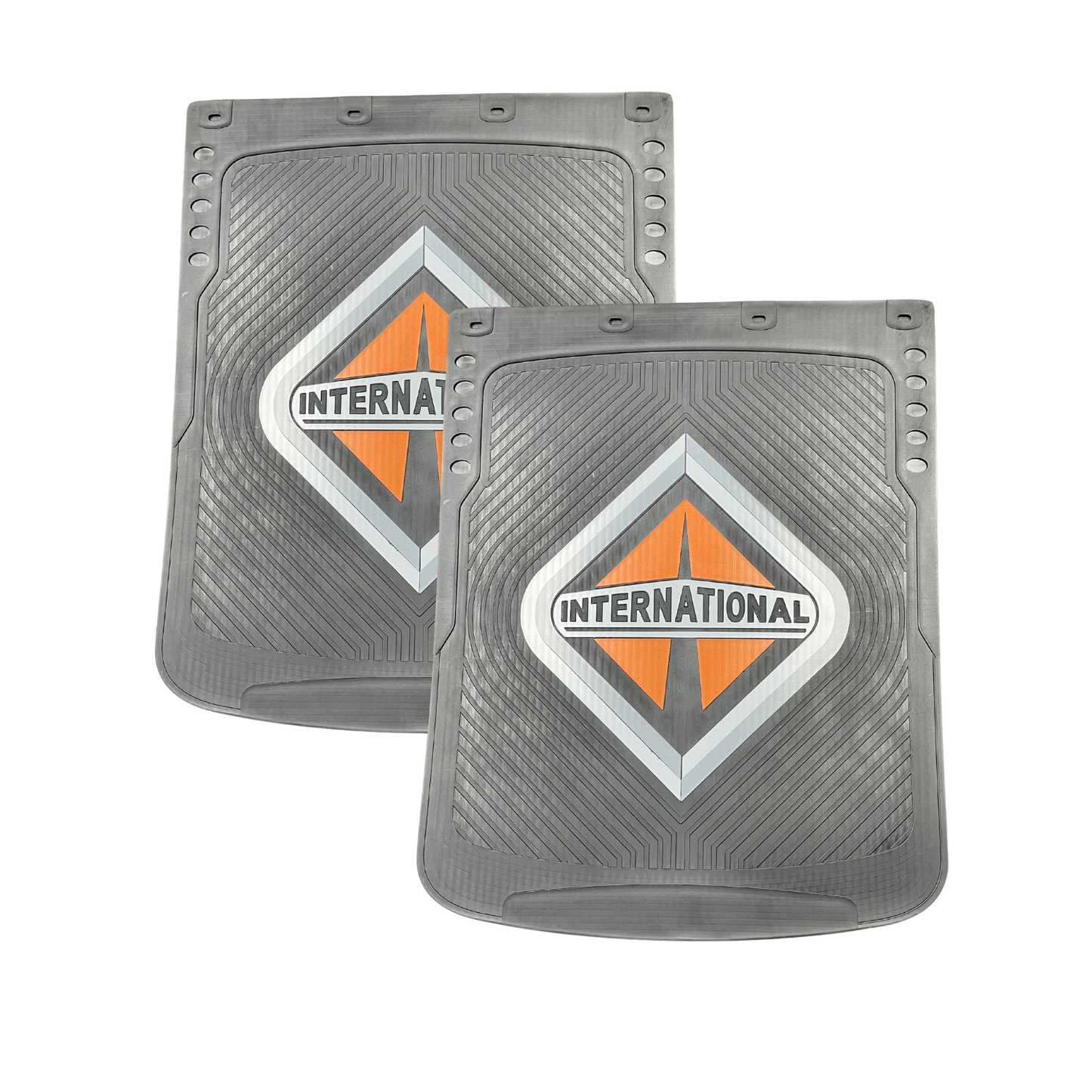 Textured Mud Flaps In BLACK With International Logo SOLD IN PAIRS