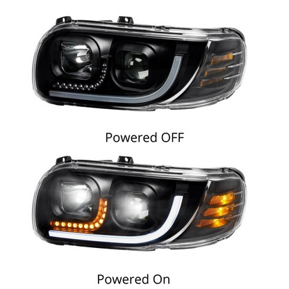 Peterbilt 388/389 LED Headlight In Black