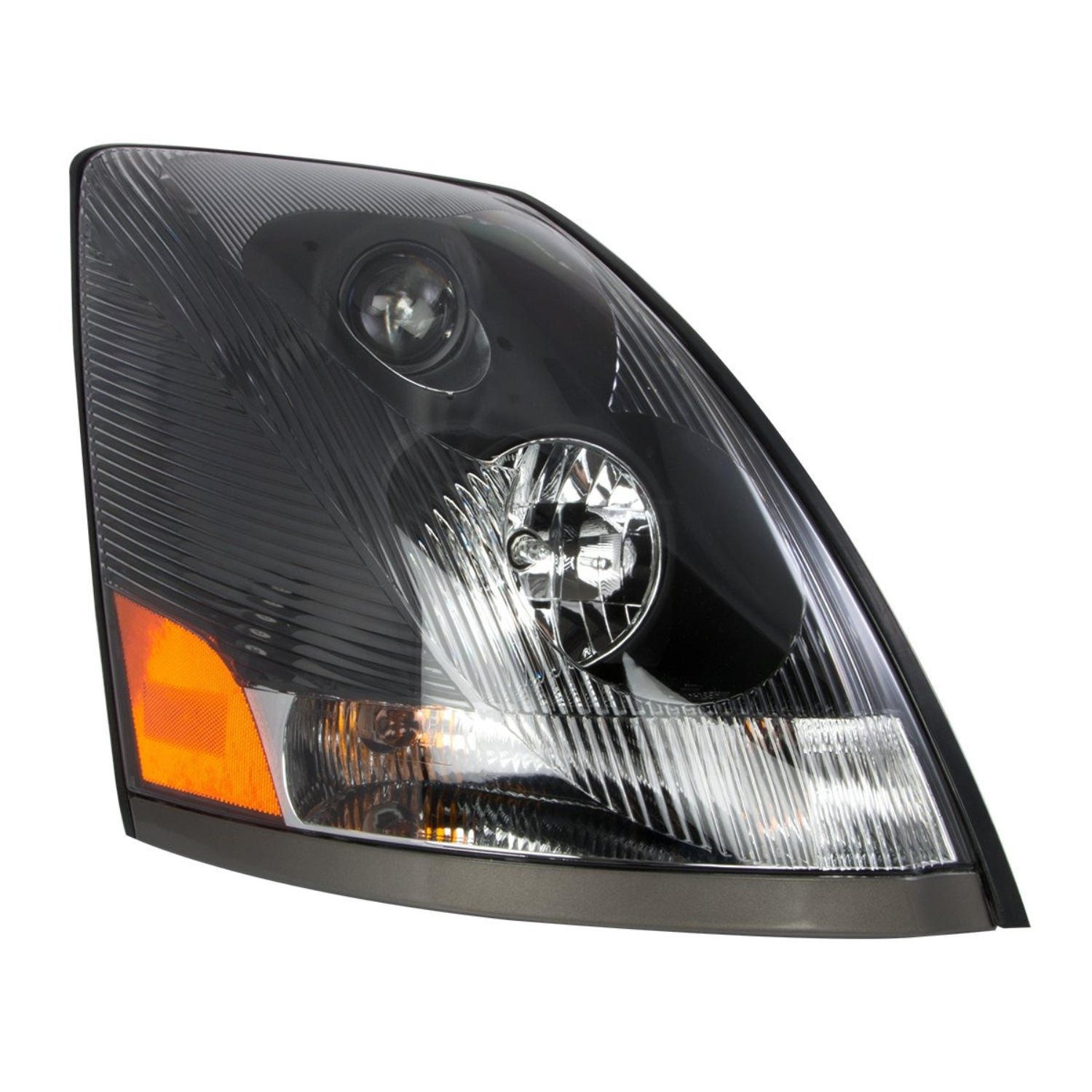 Volvo VN/VNL OE Style Headlight In Black – Shark Chrome Shop
