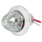 1″ Mini Push/Screw Watermelon LED Light with Chrome Plastic Bezel AMBER/CLEAR