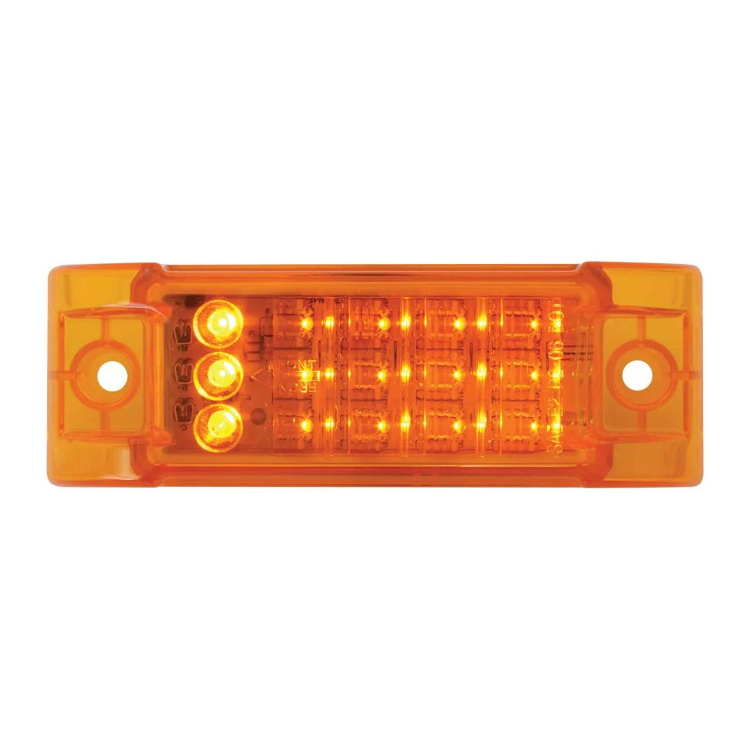 Rectangular 15 LED Light in Amber – Shark Chrome Shop