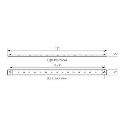 Ultra Thin 15 LED Light Bar in Red