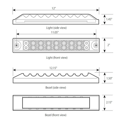 Spyder 18 LED Light Bar in Amber