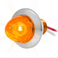 1″ Mini Push/Screw Watermelon LED Light with Chrome Plastic Bezel AMBER/AMBER