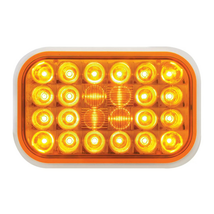 Rectangular Pearl 24 LED Light in Amber