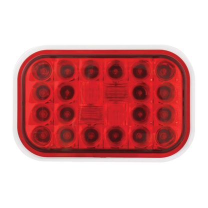 Rectangular Pearl 24 LED Light in Red