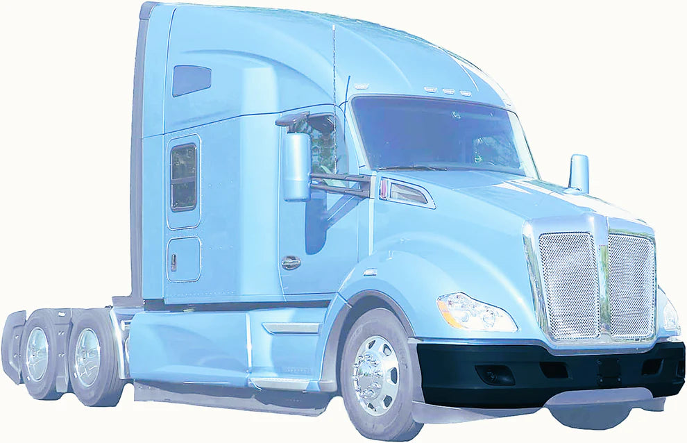 KENWORTH T680 BLACK PLASTIC BUMPER WITH FOGLIGHTS