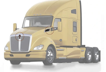 KENWORTH T680 HOOD SIDE VENT CHROME  1st Generation Models (2013 - 2022)(Sold Individually with logo included))