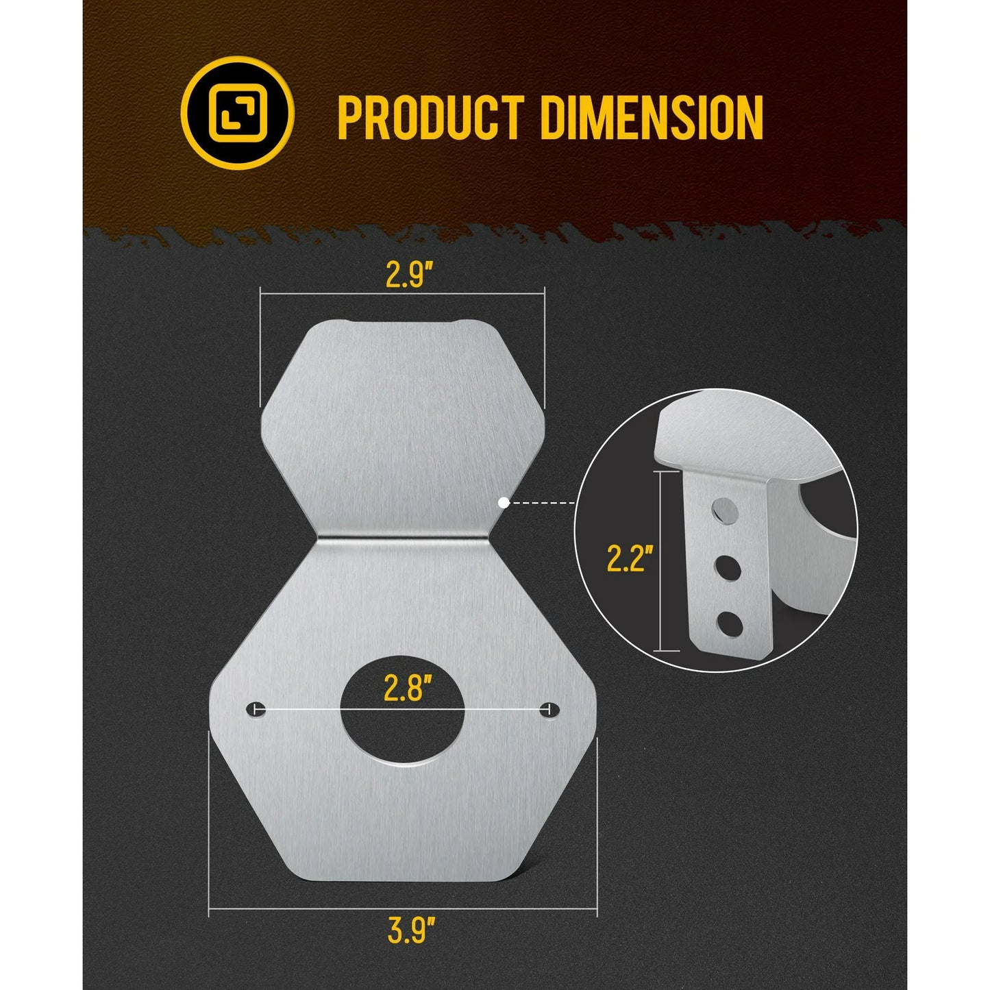 Mirror Turn Signal Bracket Kit Stainless Steel