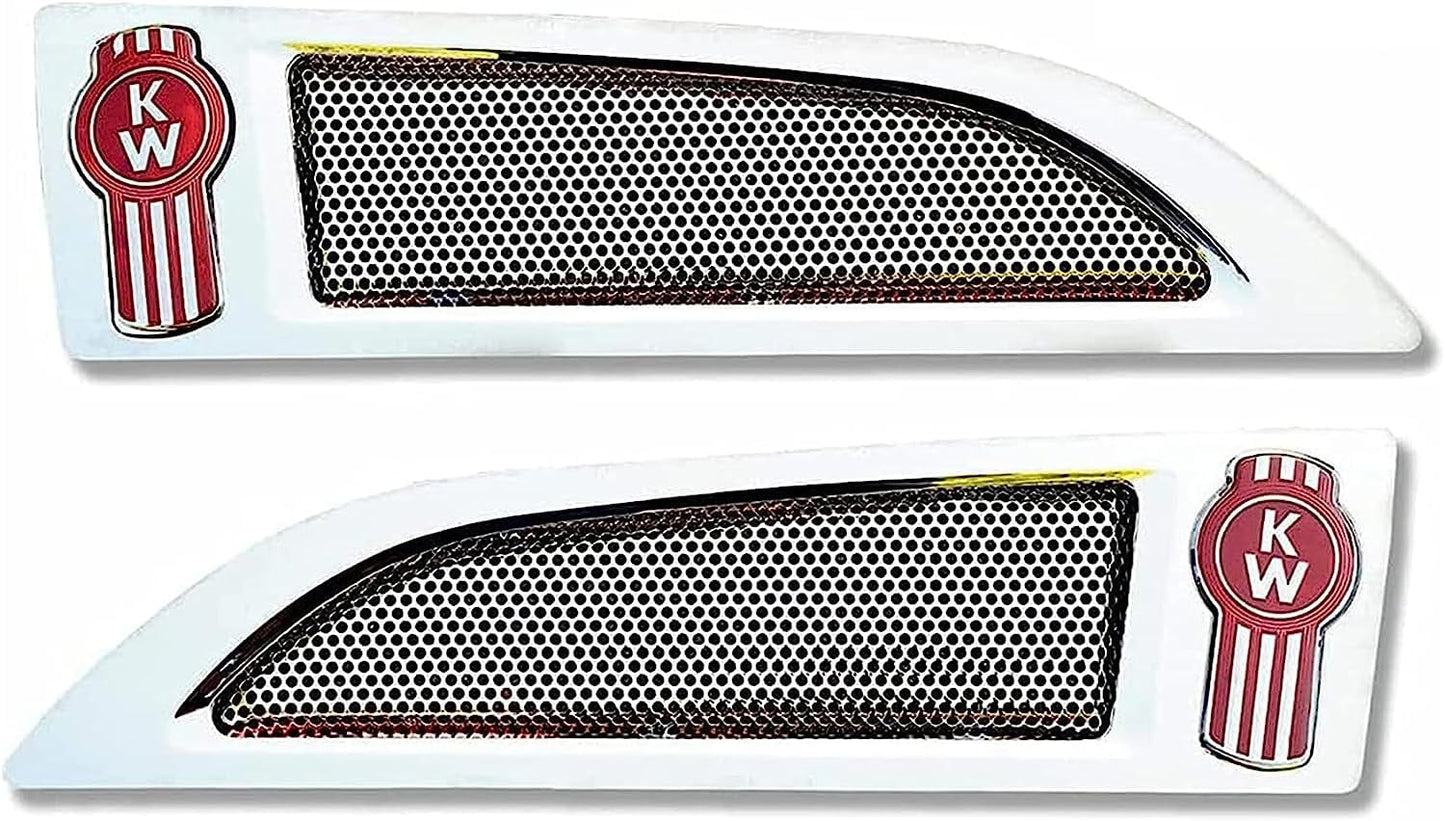 KENWORTH T680 HOOD SIDE VENT CHROME  1st Generation Models (2013 - 2022)(Sold Individually with logo included))